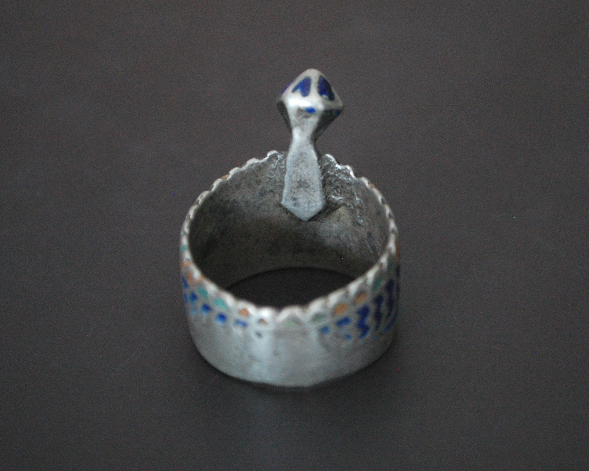 Multan Enamelled Thumb Ring - Size 9