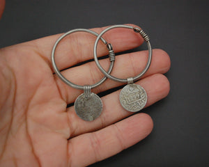 Hoop Earrings with Berber Coins - MEDIUM