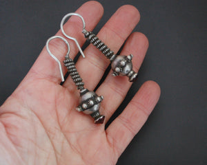 Antique Afghani Earrings with Glass