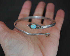 Snake Bracelet with Opal and Gilded Accents