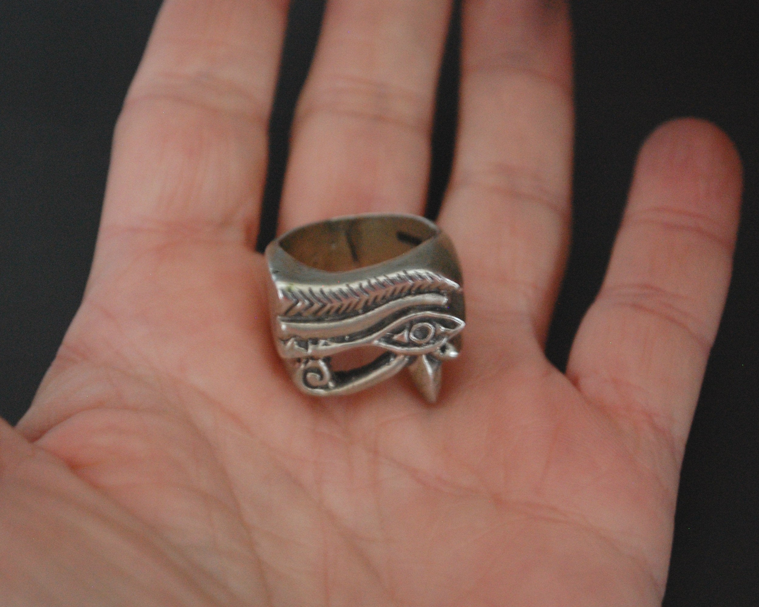 Eye of Horus Ring from Egypt - Size 7.5