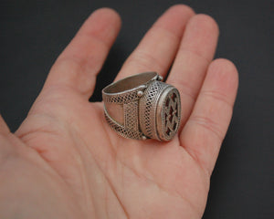 Vintage Kazakh Silver Ring - Size 9.25