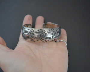 Navajo Stamped Sterling Silver Cuff Bracelet - SMALL