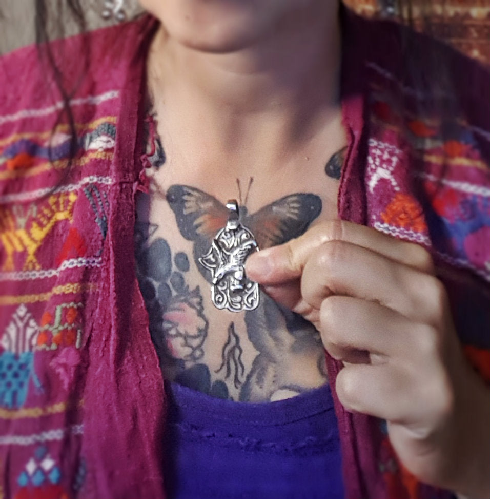Old Berber Eagle Hamsa Pendant
