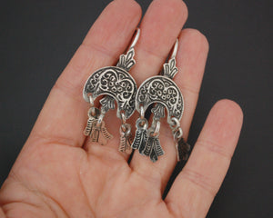 Old Moroccan Berber Earrings with Dangles