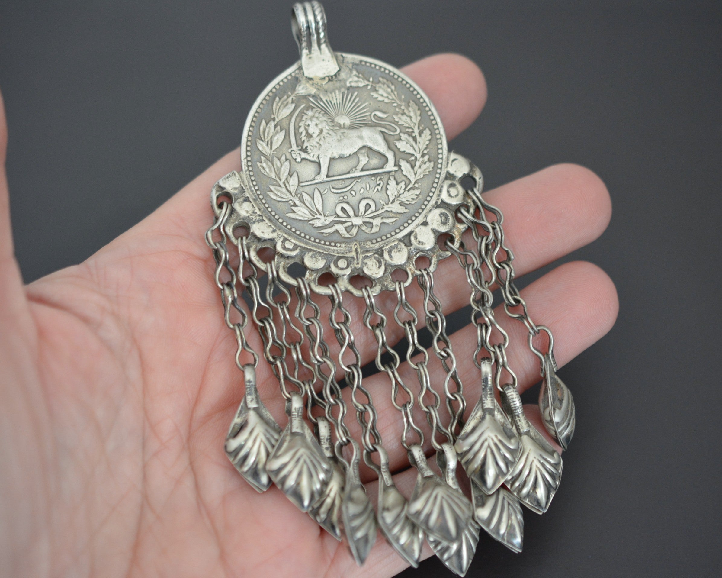 Turkmen Pendant with Coin and Dangles