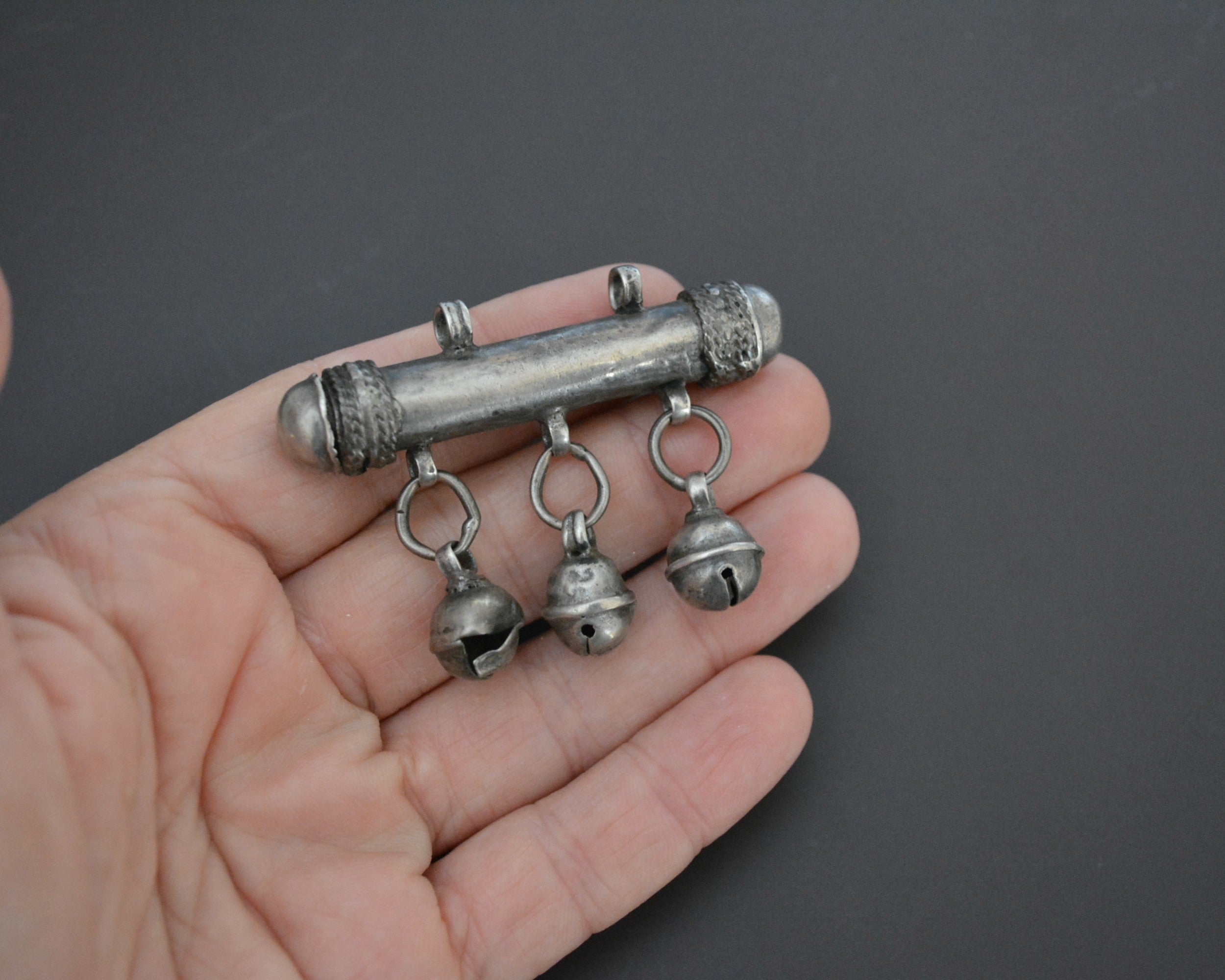 Ottoman Silver Pendant with Bells