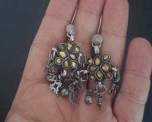 Rajasthani Earrings with Yellow Glass