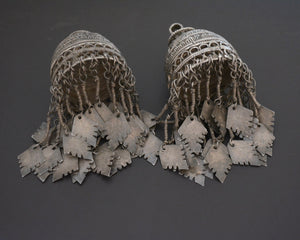Large Uzbek Enamel Tassel Pendant