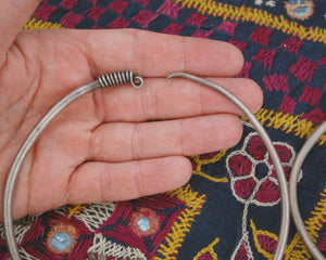 Huge Old Berber Hoop Earrings