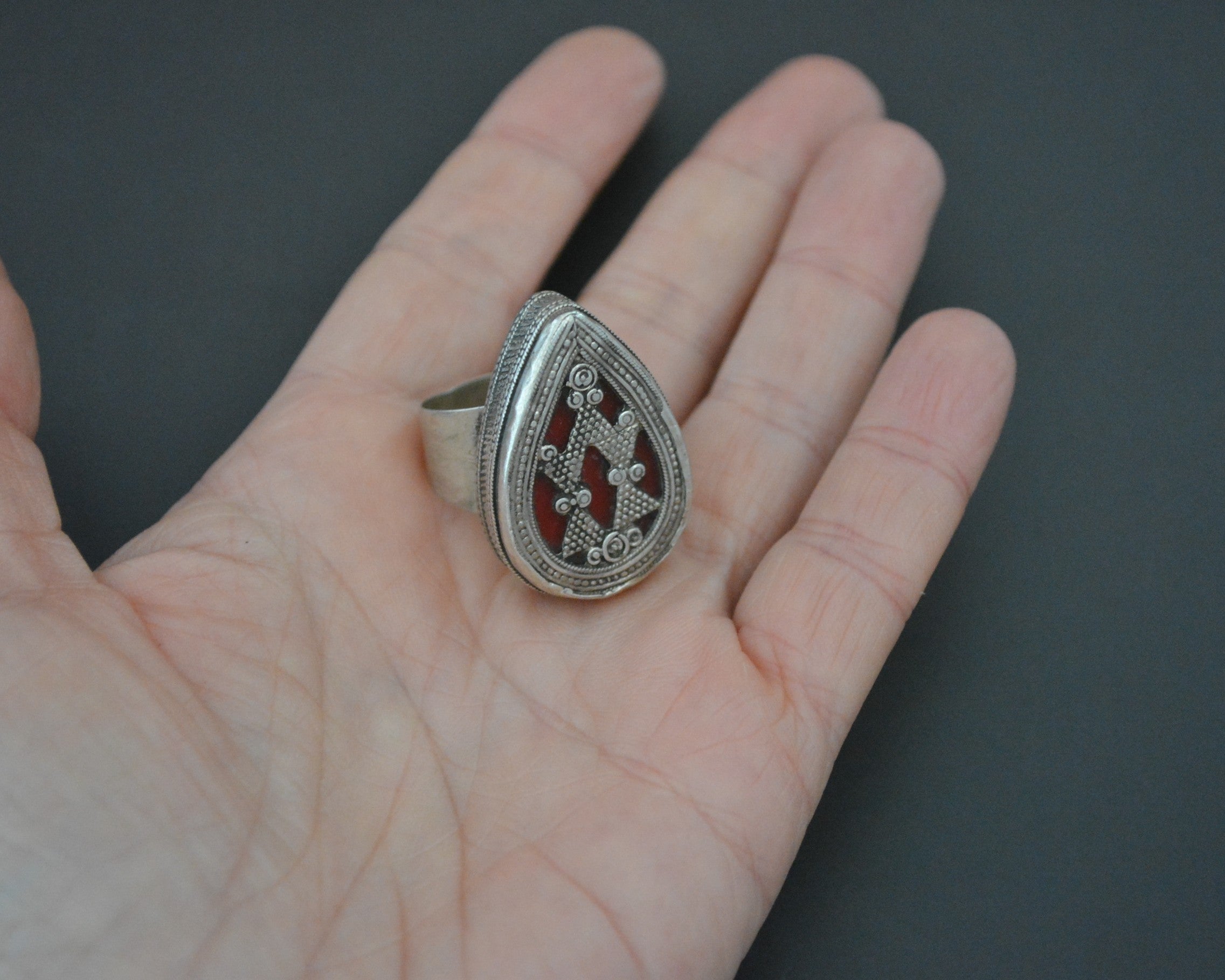 Kazakh Silver Ring - Size 9.5