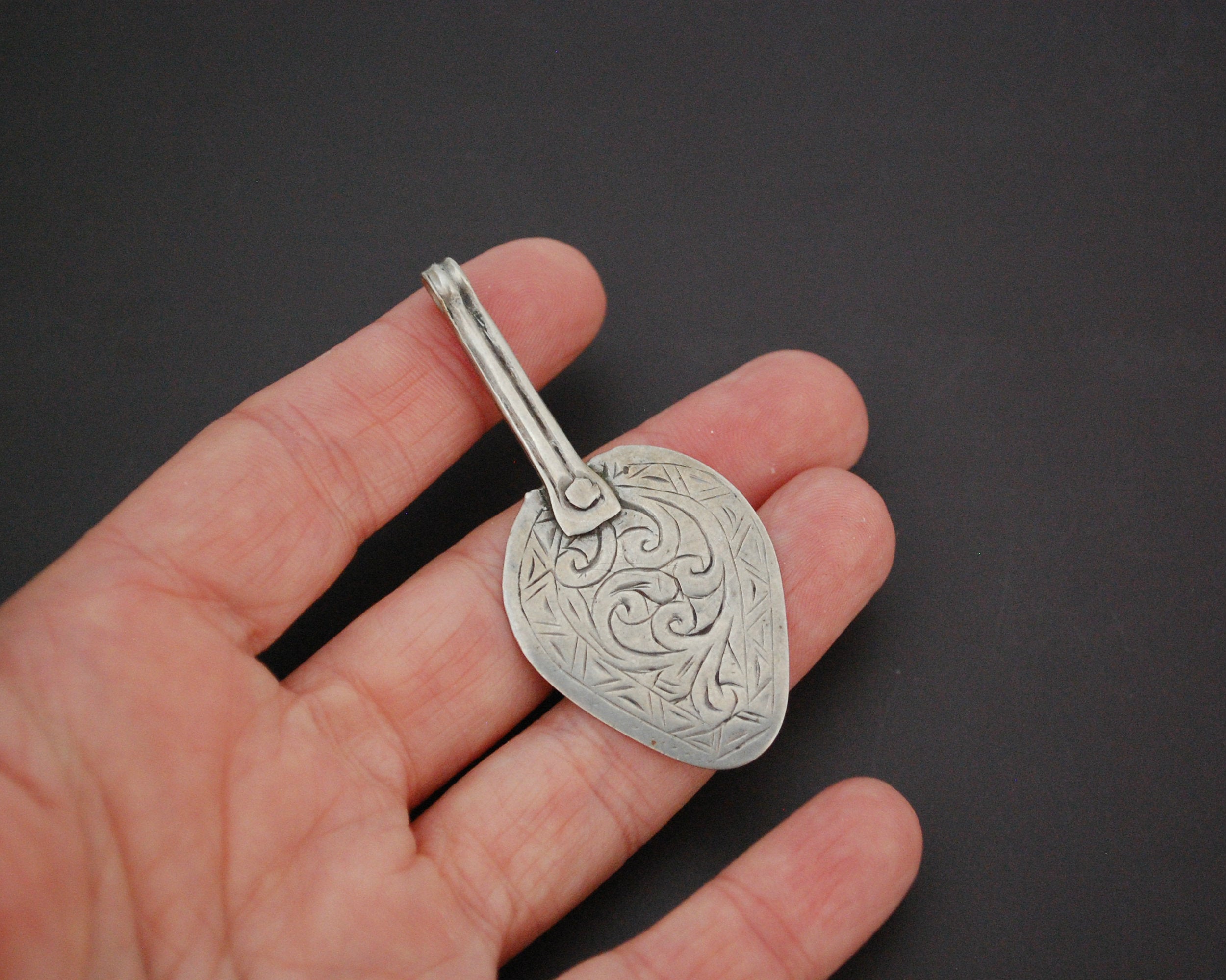 Carved Berber Charm Pendant