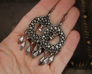 Rajasthani Silver Earrings with Tassels