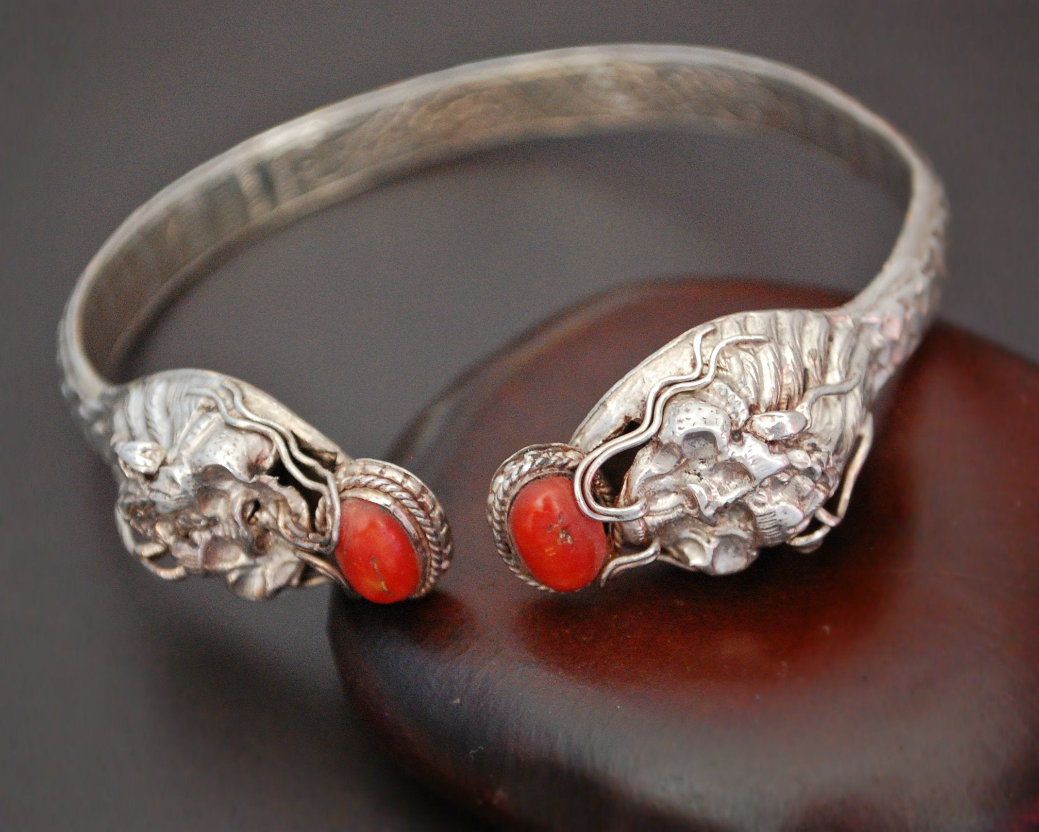 Nepali Dragon Coral Bracelet