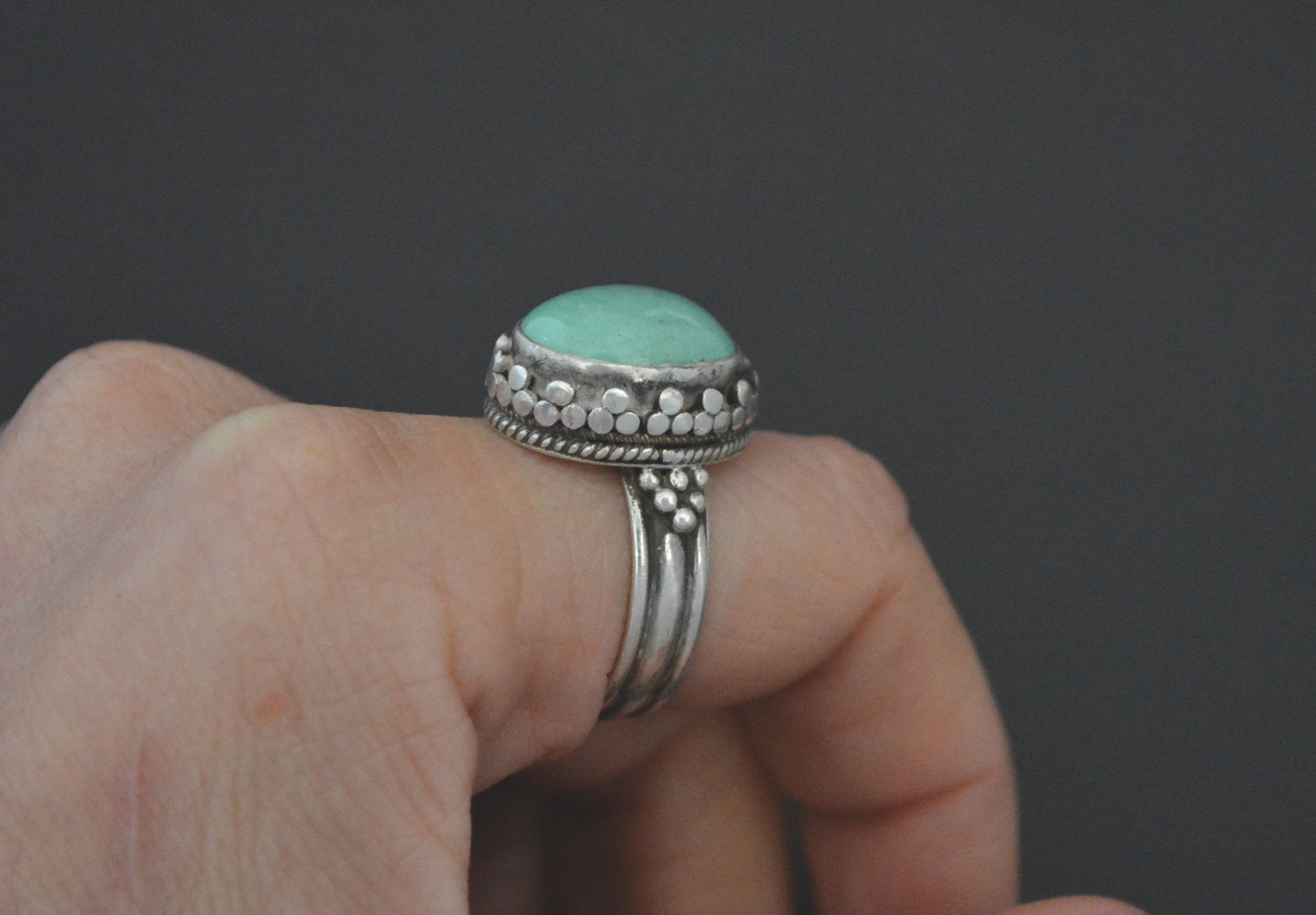 Nepali Turquoise Ring - Size 8.5