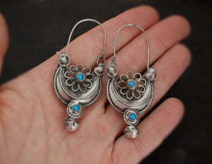 Antique Afghani Earrings with Turquoise