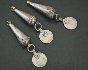 Berber Cone Pendants with Dangling Coin