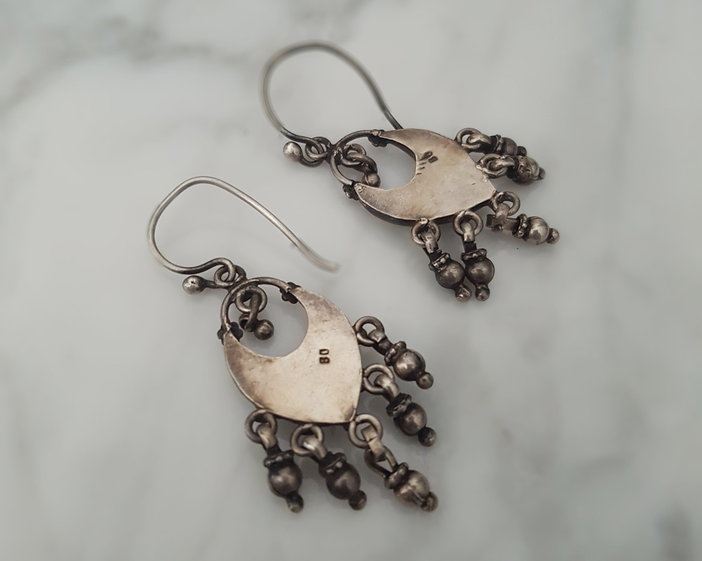 Rajasthani Silver Earrings with Bells