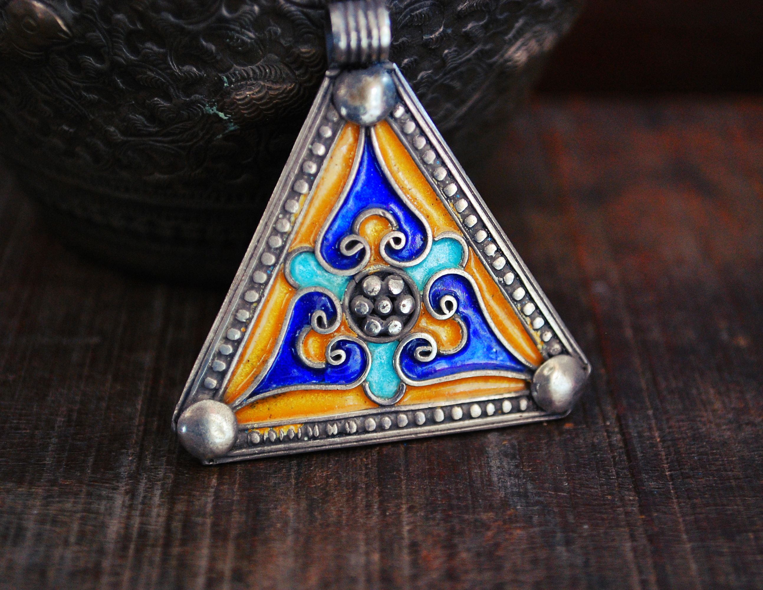 Berber Enamel Pendant