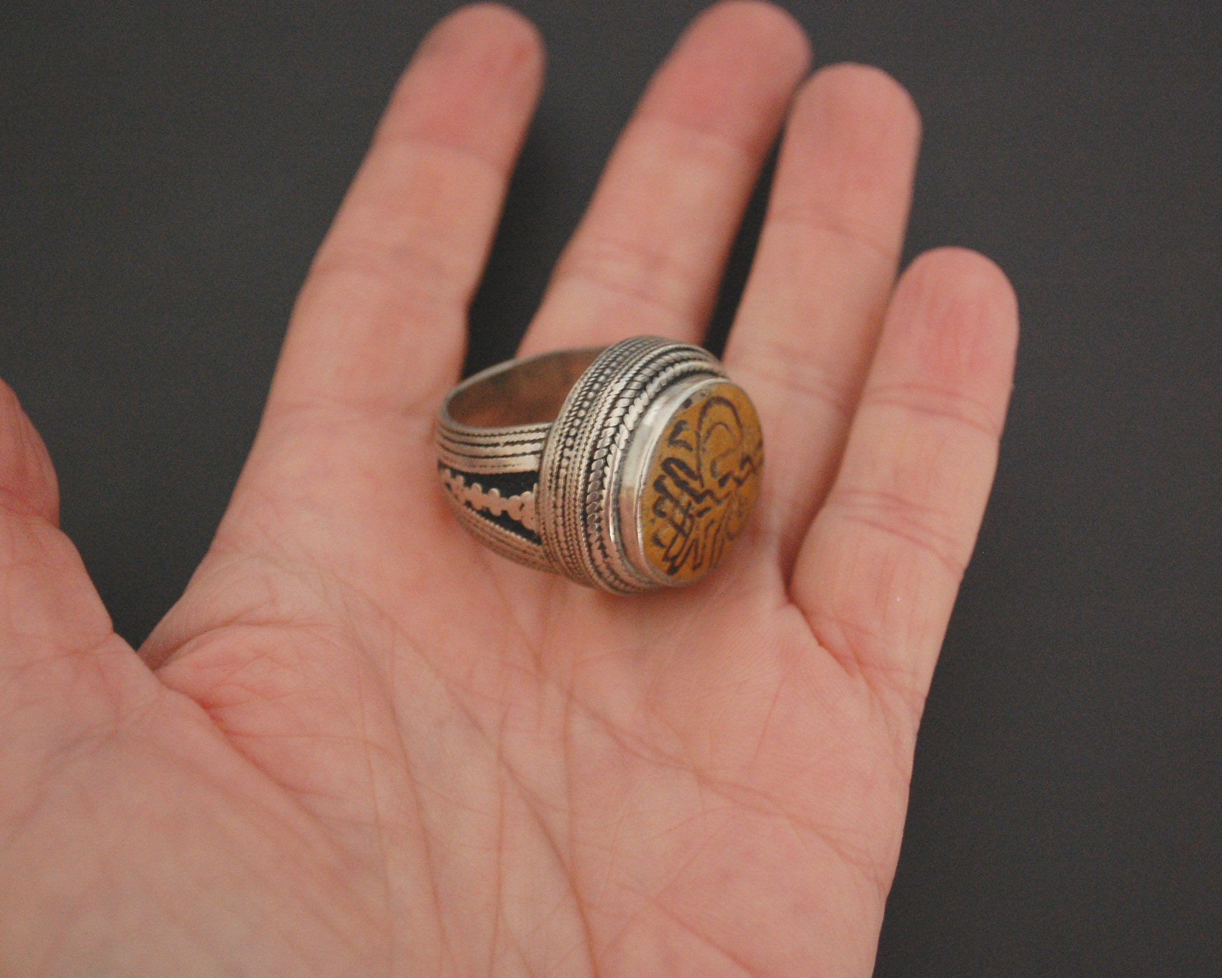 Afghani Intaglio Ring  - Size 9