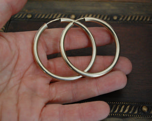 Large Gilded Hoop Earrings