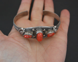 Nepali Coral Cuff Bracelet