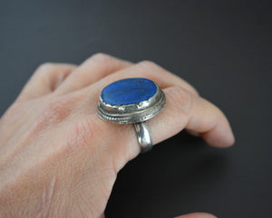 Bold Afghani Lapis Lazuli Ring - Size 8.75