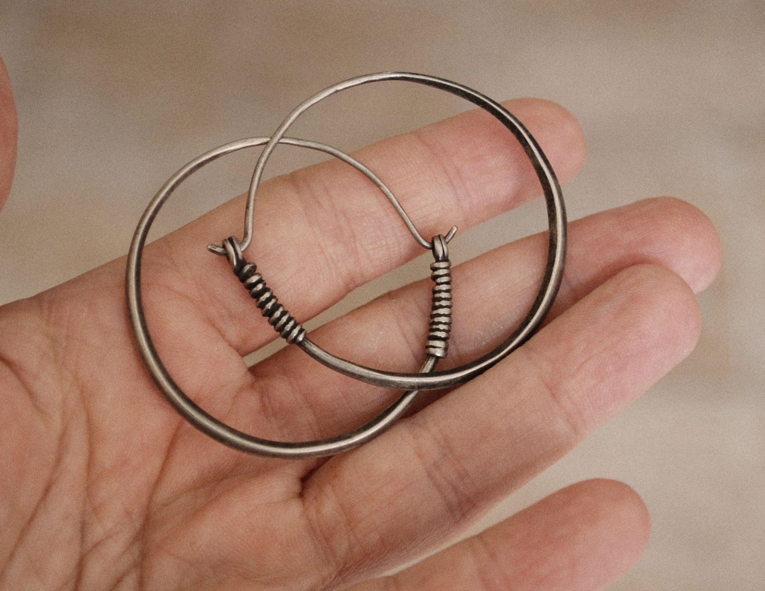 Antique Afghani Hoop Earrings