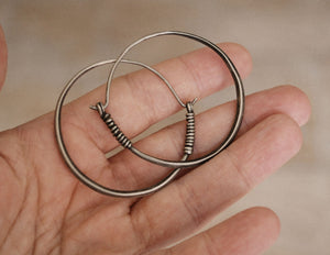 Antique Afghani Hoop Earrings