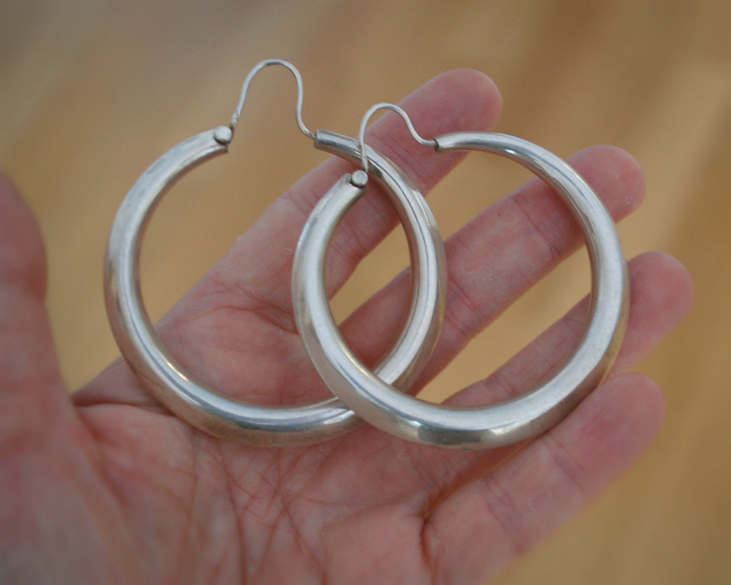 Huge Ethnic Hoop Earrings - XLARGE