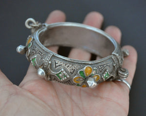 Berber Hinged Enamel Bracelet - SMALL