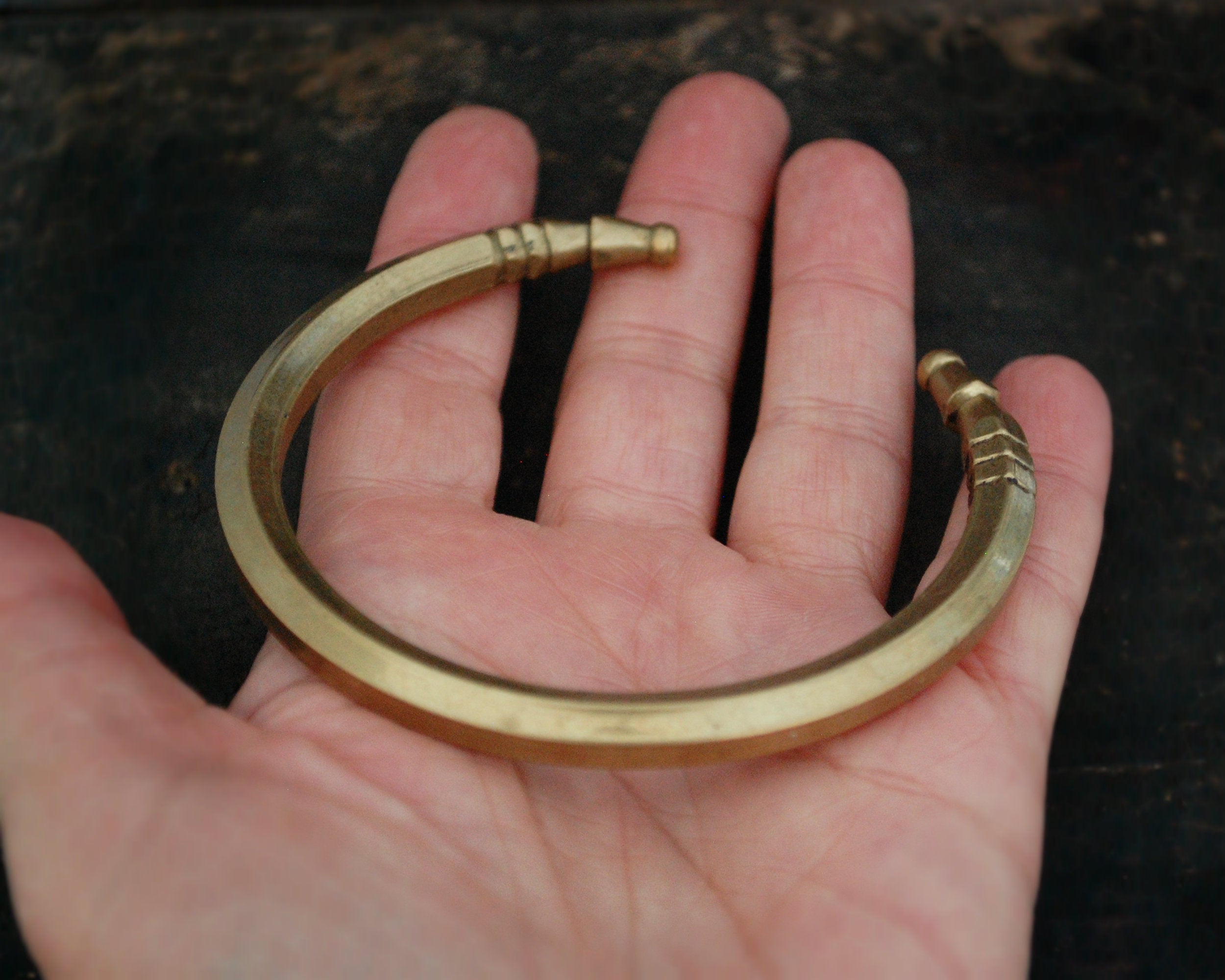 Nepali Brass Bracelet - LARGE