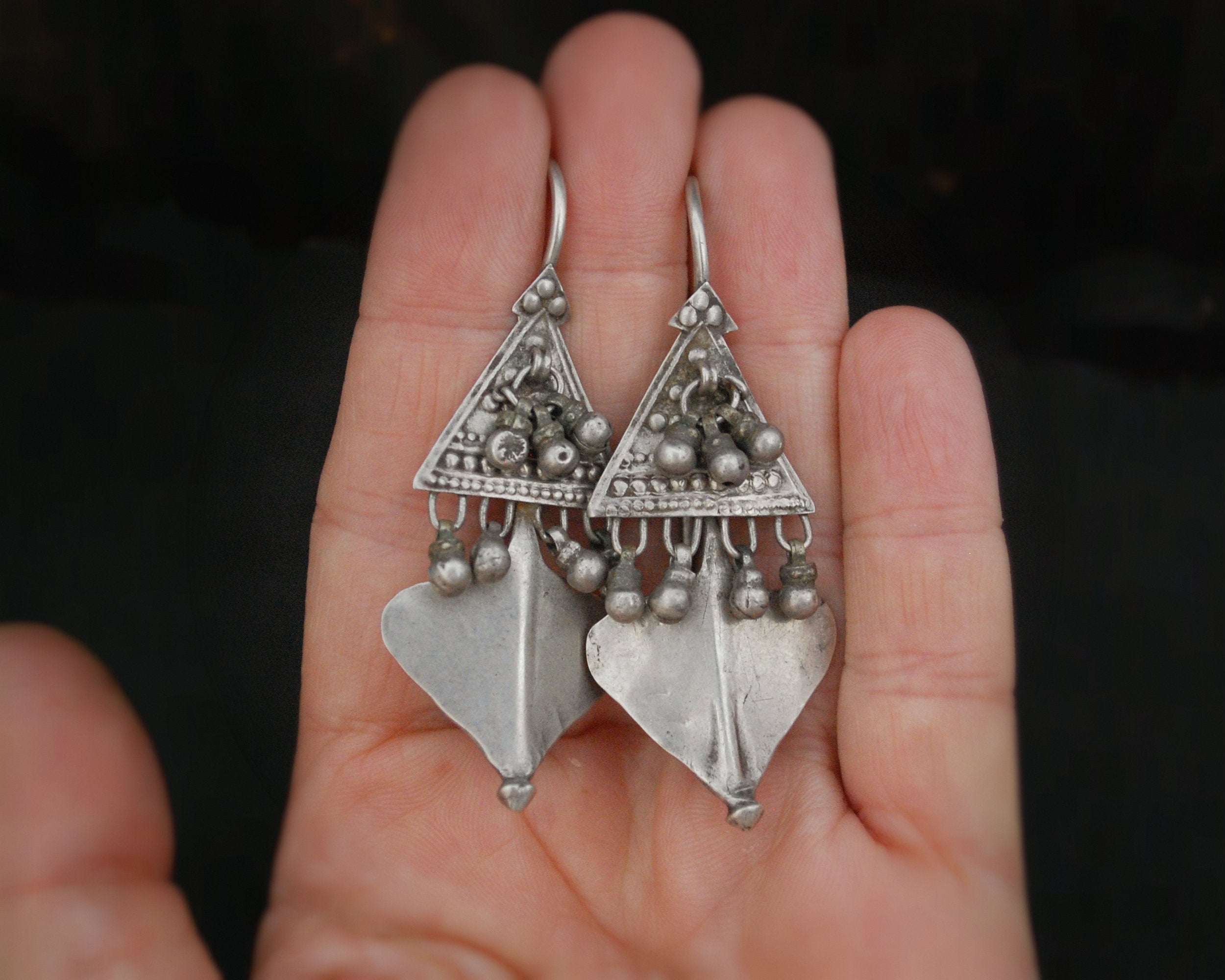 Rajasthani Tribal Silver Earrings