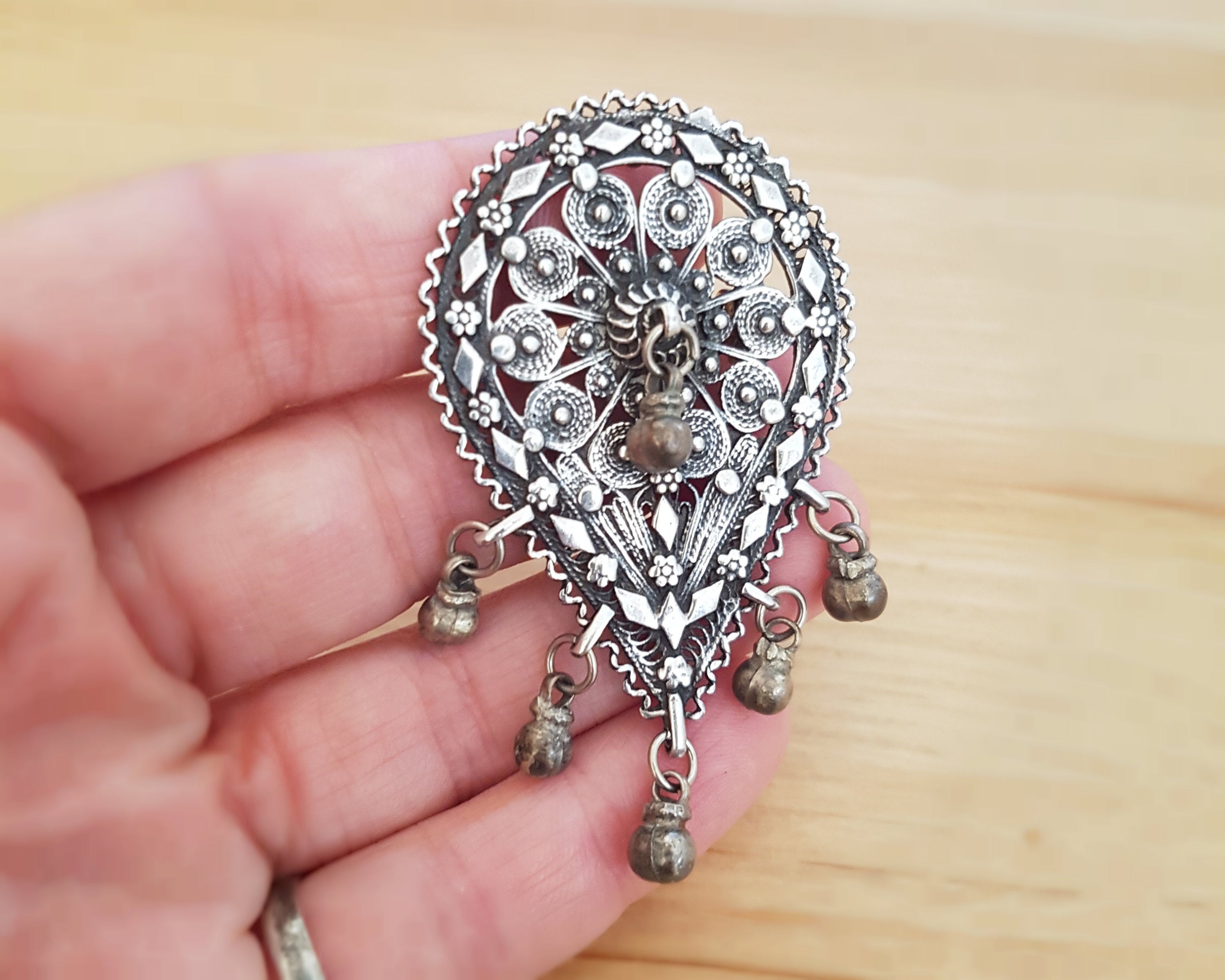Yemeni Filigree Pendant Brooch
