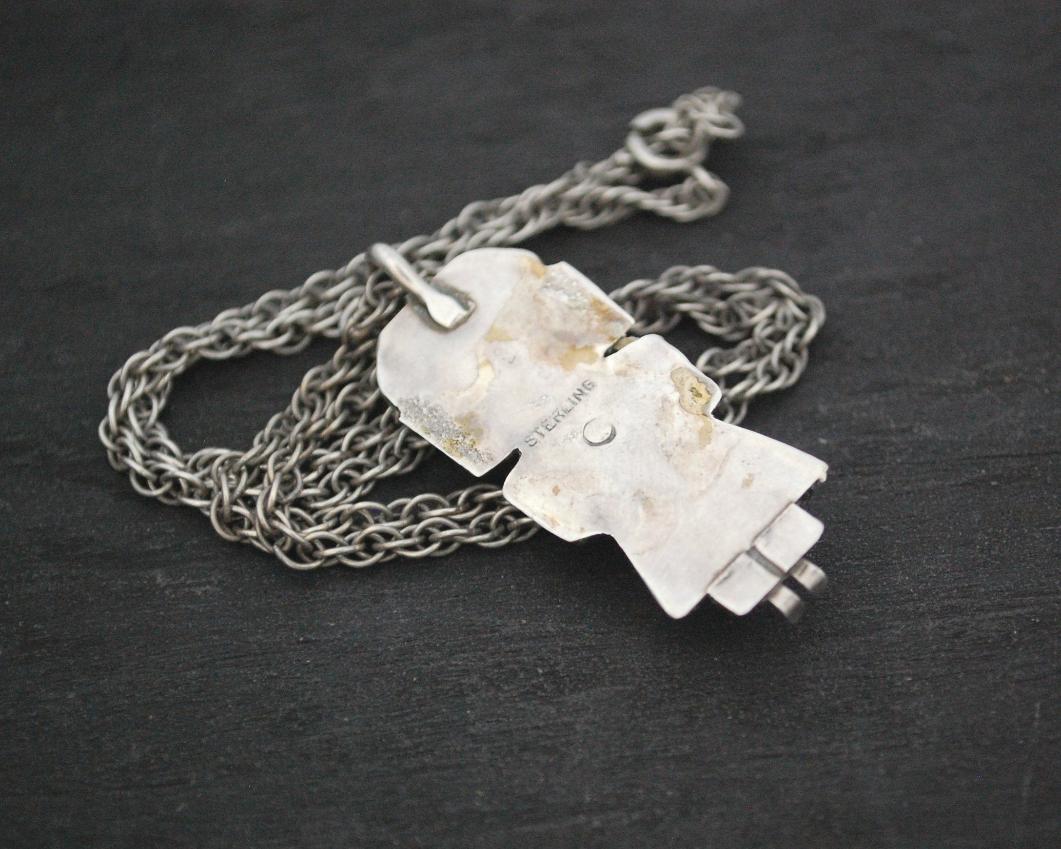 Navajo Kachina Pendant on Silver Chain