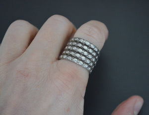 Old Tribal Coil Ring from India - Size 7.5