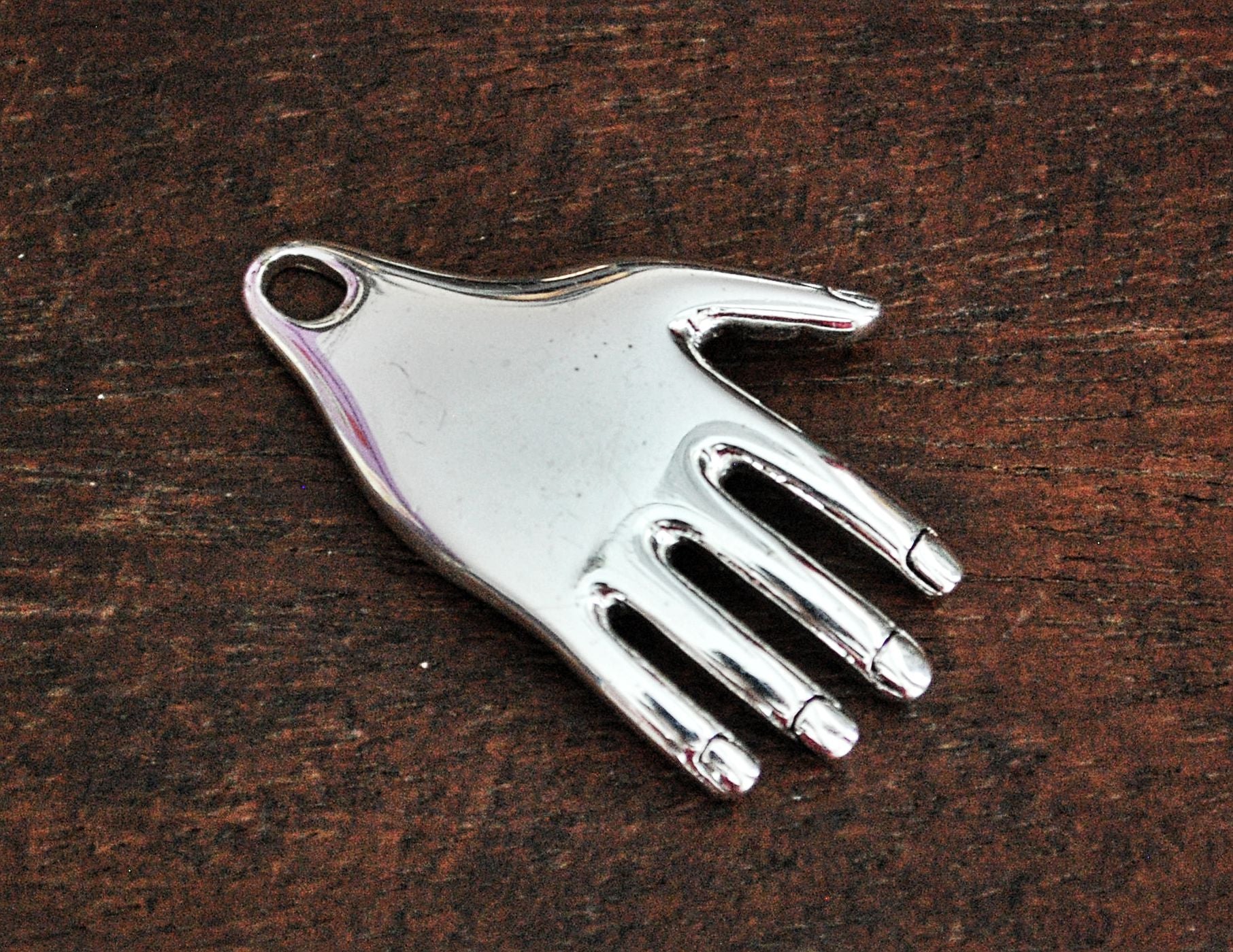 Solid Silver Hand Amulet with Triskelion