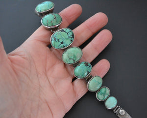 Bold Ethnic Turquoise Link Bracelet