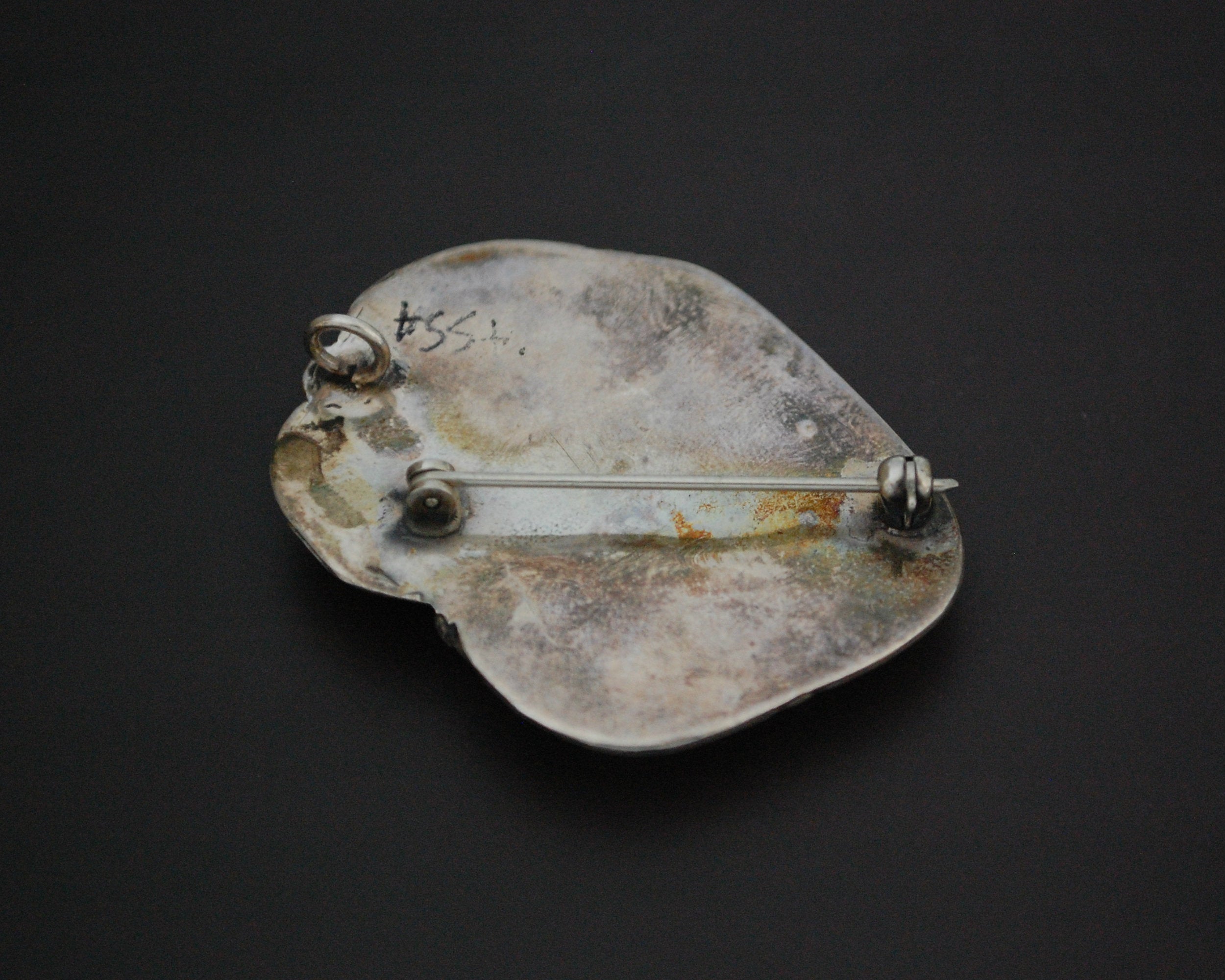 Old Navajo Turquoise Pendant Brooch