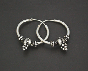 Ethnic Bali Hoop Earrings - SMALL