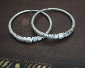 Tribal Afghani Hoop Earrings - LARGE