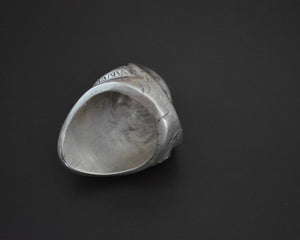 Huge Tibetan Banded Agate Ring - Size 12.5