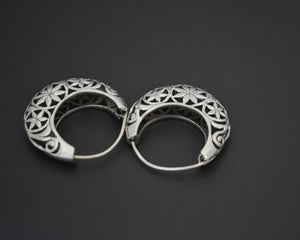 Ethnic Hoop Earrings with Cut Out Design