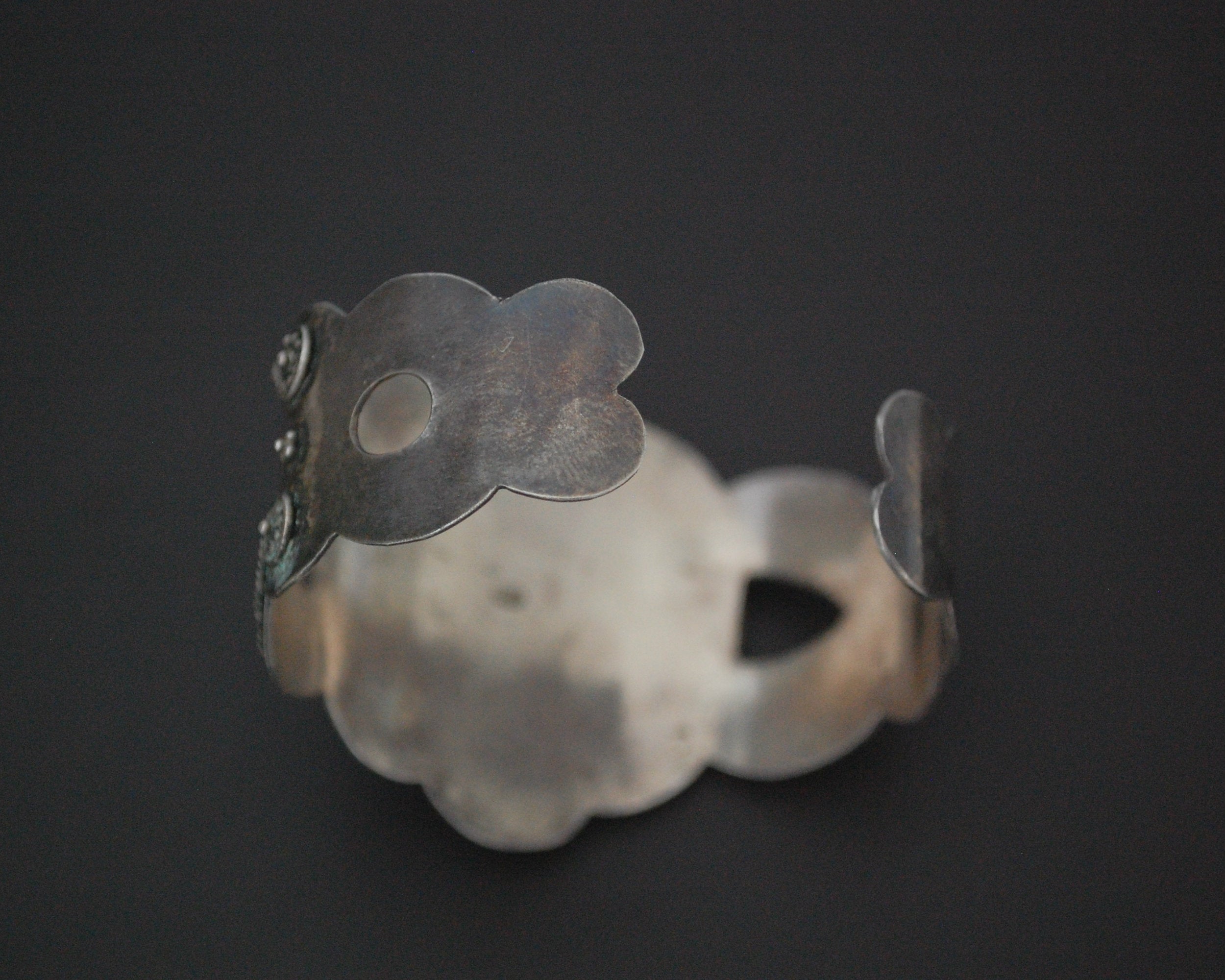 Old Silver Barong Cuff Bracelet from Bali