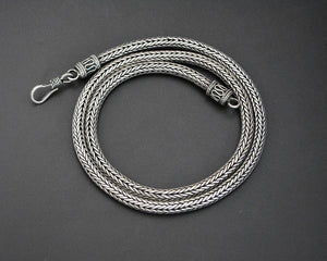 Bali Braided Snake Chain Necklace - Sterling Silver