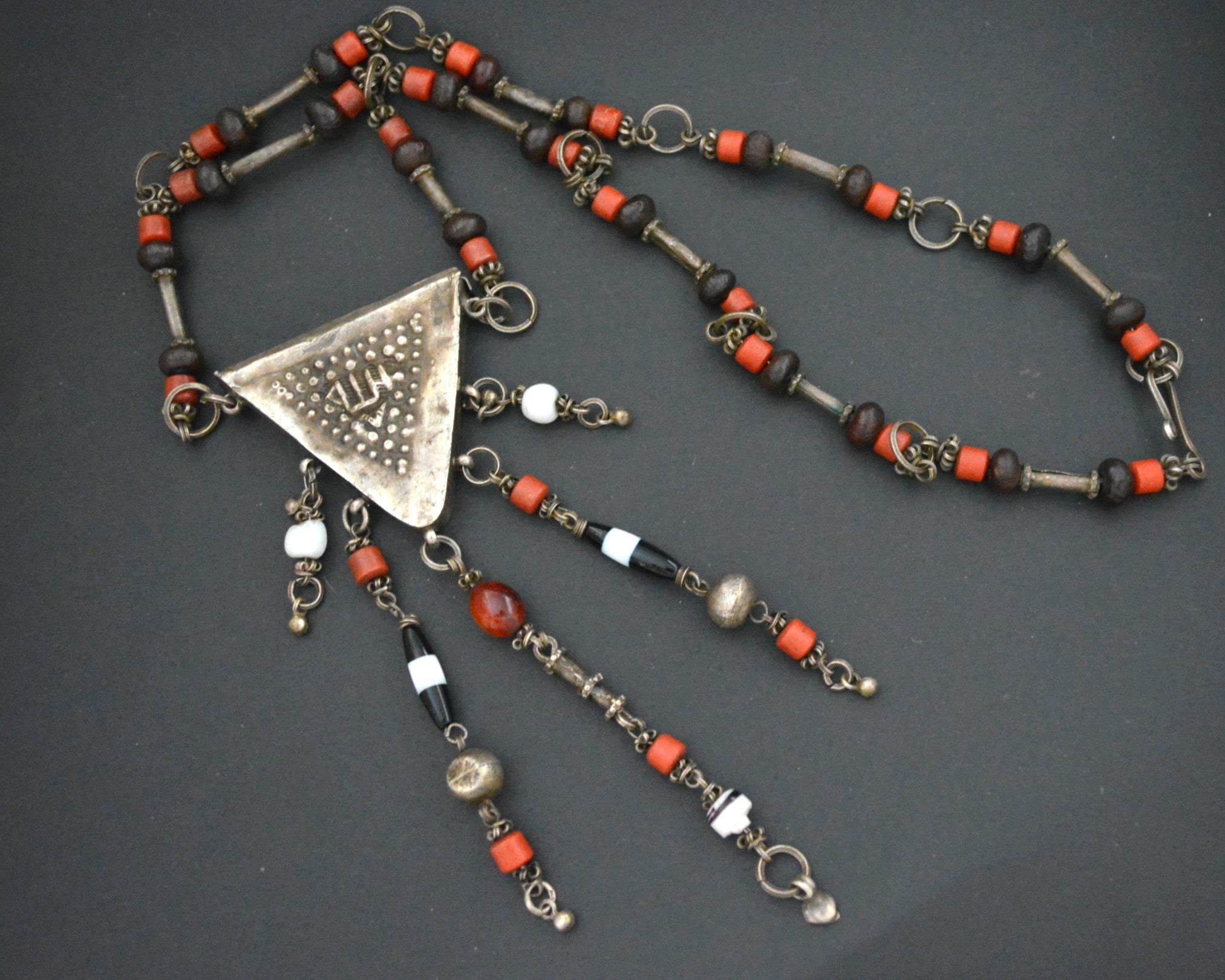 Egyptian Zar Amulet Box Beads Necklace