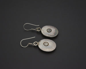 Hindu Amulet Silver Dangle Earrings