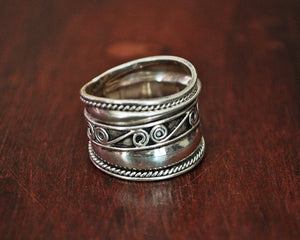 Ethnic Cigar Band Ring from India - Size 8.5