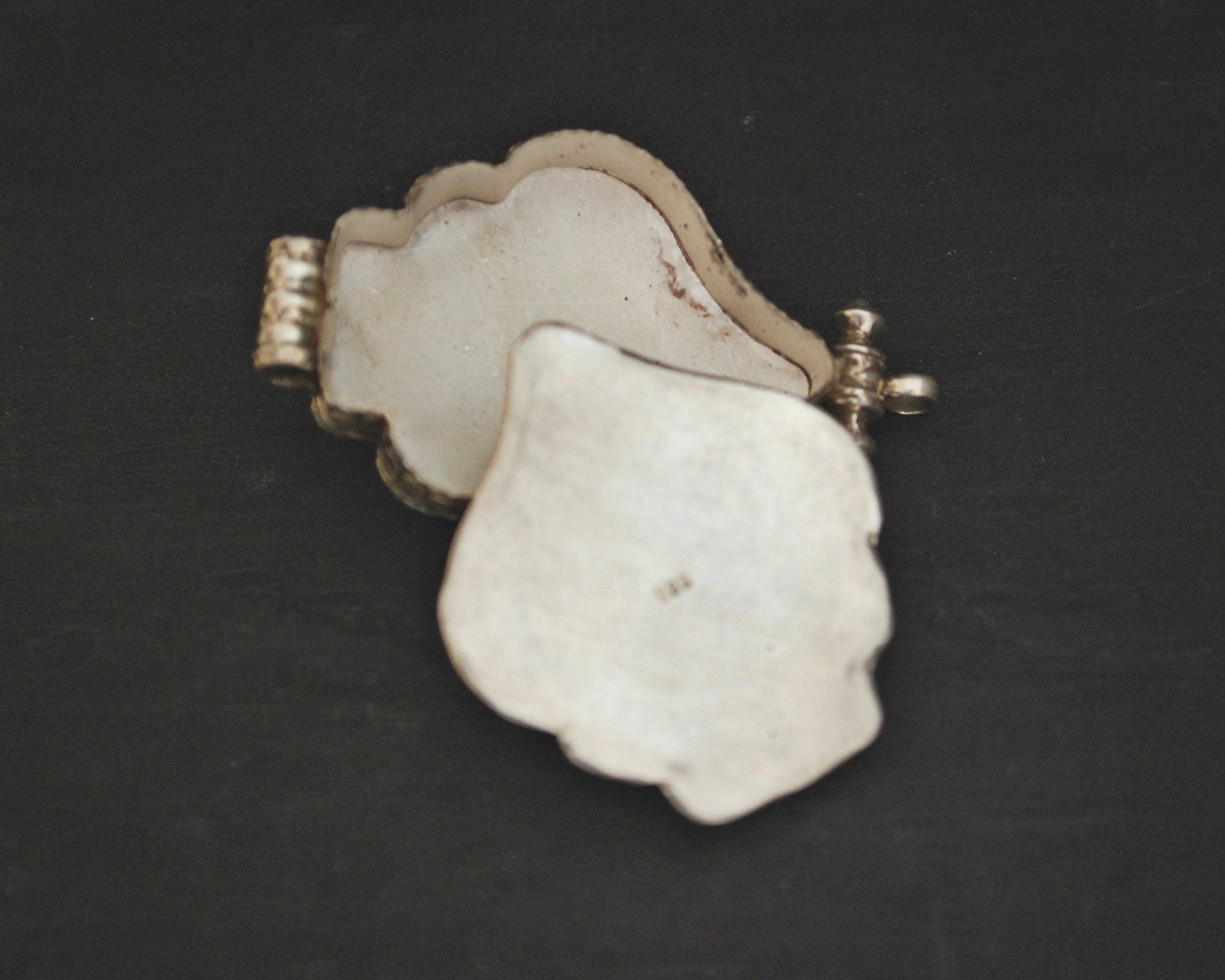 Nepali Gau Prayer Box Pendant with Coral and Turquoise