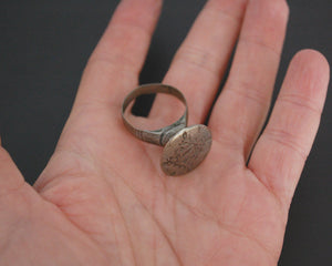 Tuareg Ring with Carved Face - Size 9